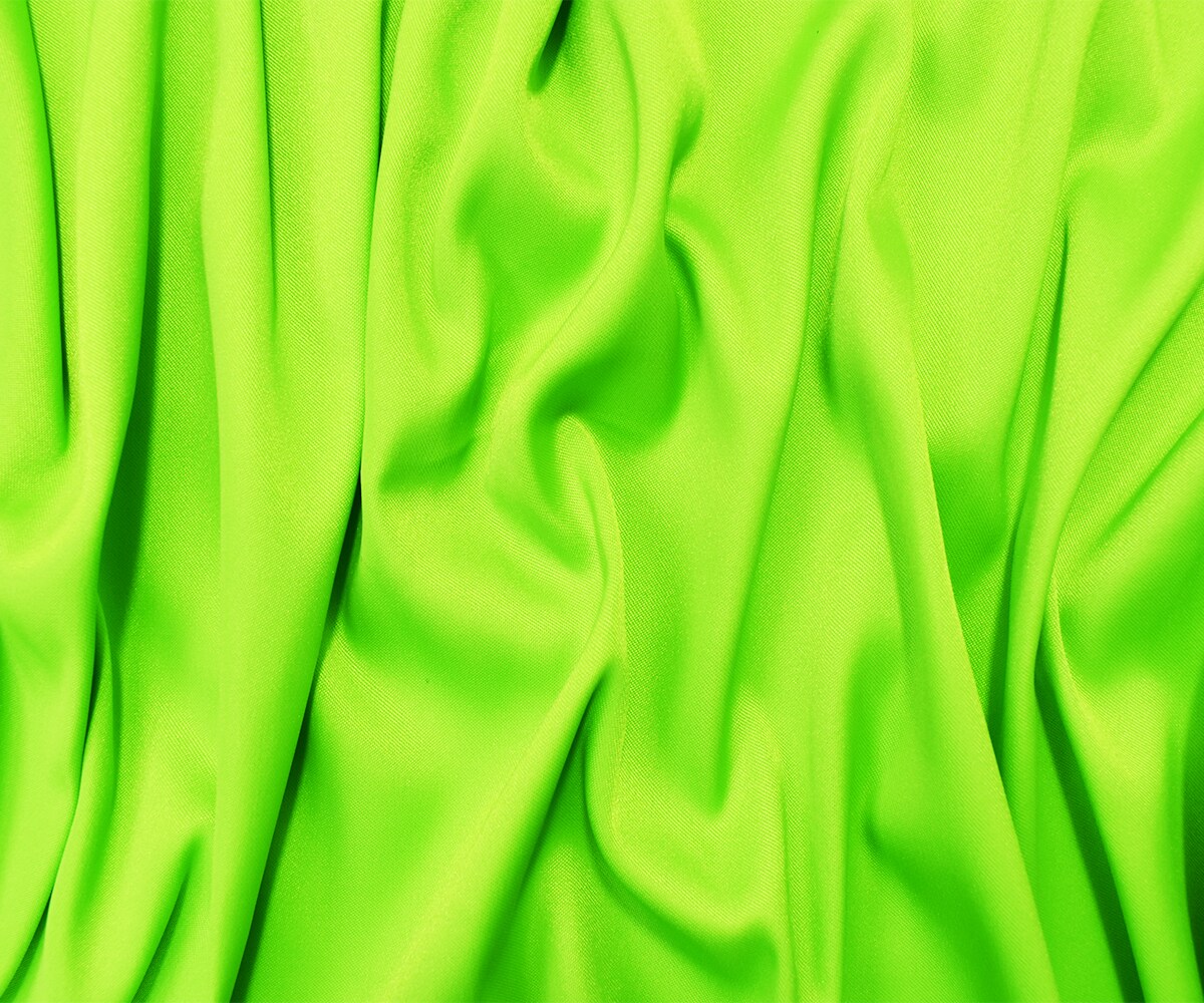 Bright Green Poly Stretch Spandex Lamour Solid Satin Woven Fabric By the Yard