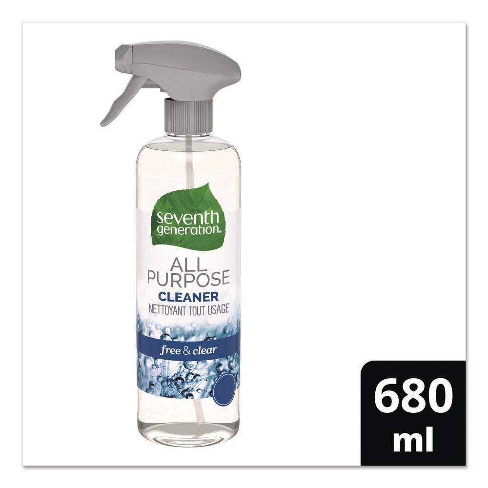 Seventh Generation 23 oz. Trigger Spray Bottle Natural All-Purpose Cleaner - Free and Clear/Unscented (8/Carton)