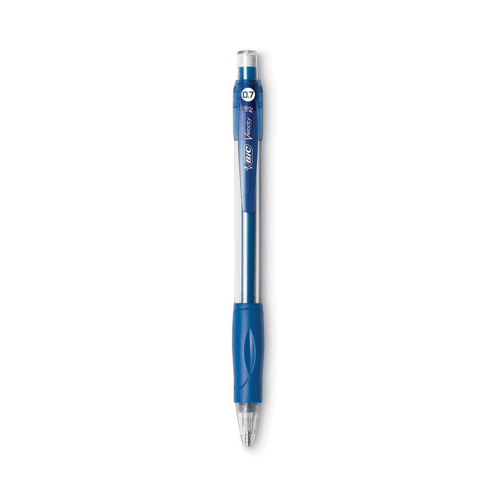 BIC 0.7 mm HB (#2) Velocity Original Mechanical Pencil - Black Lead, Blue Barrel (1-Dozen)