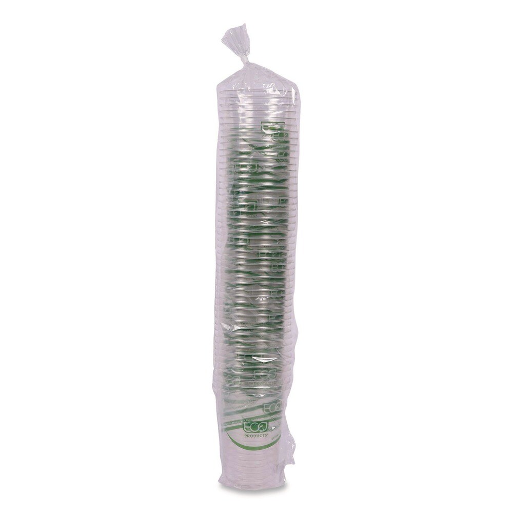 Eco-Products GreenStripe 16 oz. Renewable and Compostable Cold Cups - Clear (50/Pack)