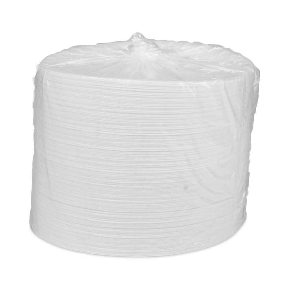 Pactiv Corp. Placesetter Satin Non-Laminated 10.25 in. Foam Dinner Plates - White (540/Carton)