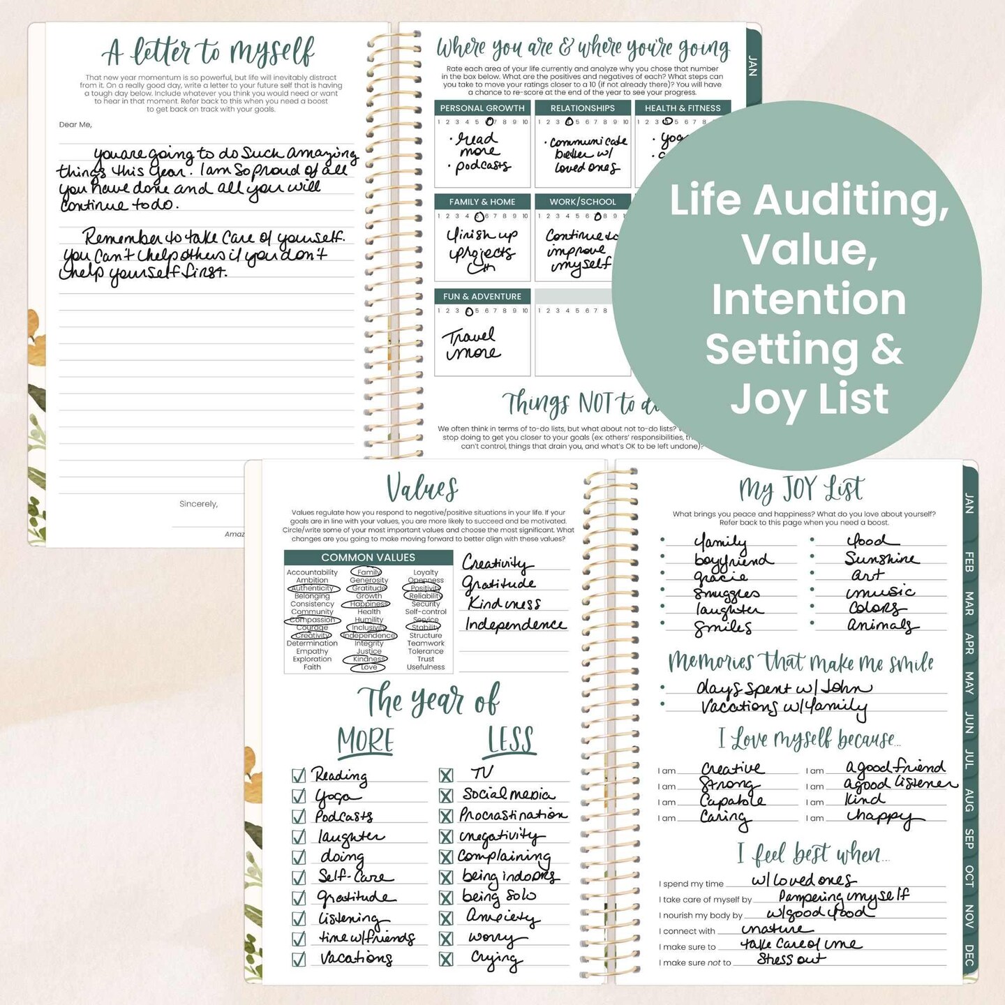 bloom daily planners 2026 Soft Cover Weekly & Monthly Planner, 5.5" x 8.25", Beige Bouquet