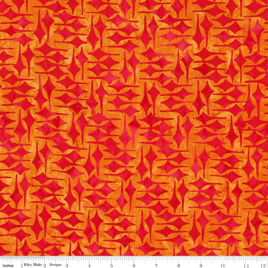 Fabric Riley Blake Sassy Geometric Expressions Batiks Retro Revival by the Quarter Yard BT23274-225