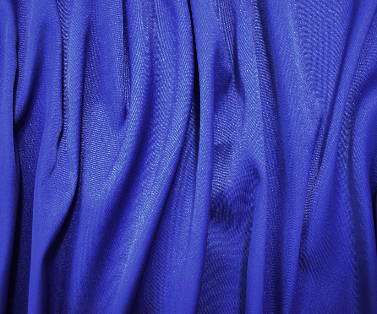 Dark Blue Poly Stretch Spandex Lamour Solid Satin Woven Fabric By the Yard
