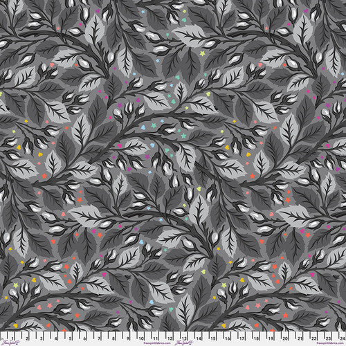 Fabric FreeSpirit Tula Pink Shadow Nip in the Bud Graywork 108" Wide Back 3-Yard Cut QBTP020.SHADOW3YD