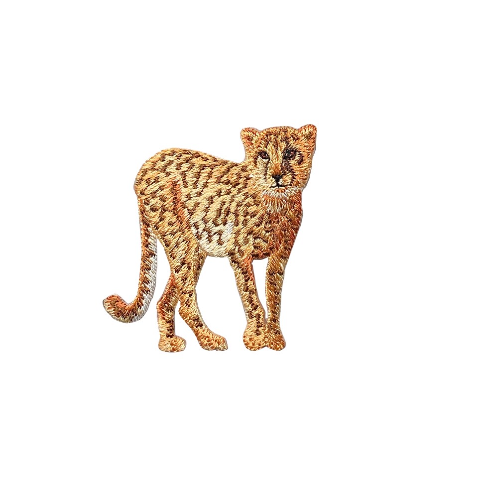 Cheetah, Big Cat, Realistic Animals, Embroidered Iron on Patch