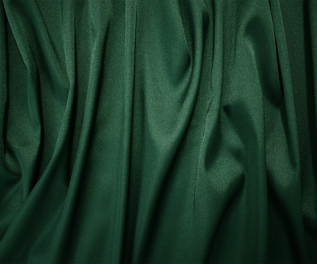 Deep Green Poly Stretch Spandex Lamour Solid Satin Woven Fabric By the Yard