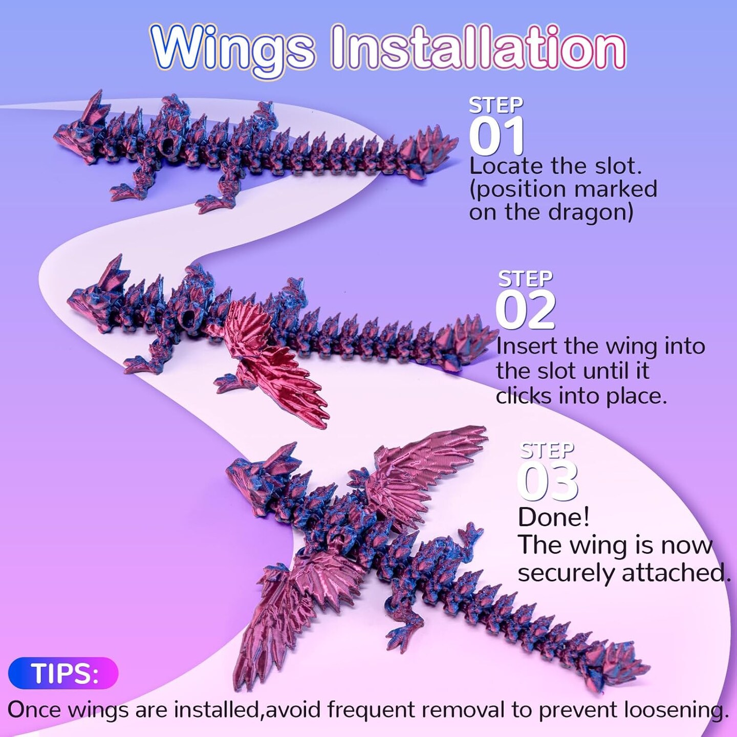 JMMICO 8PCS 3D Printed Dragon Eggs with Dragon Inside,Mini Fidget Dragon with Wings, Articulated Crystal Animals Toy for Gift,Easter Basket Stuffers,Fantasy Desktop Decor