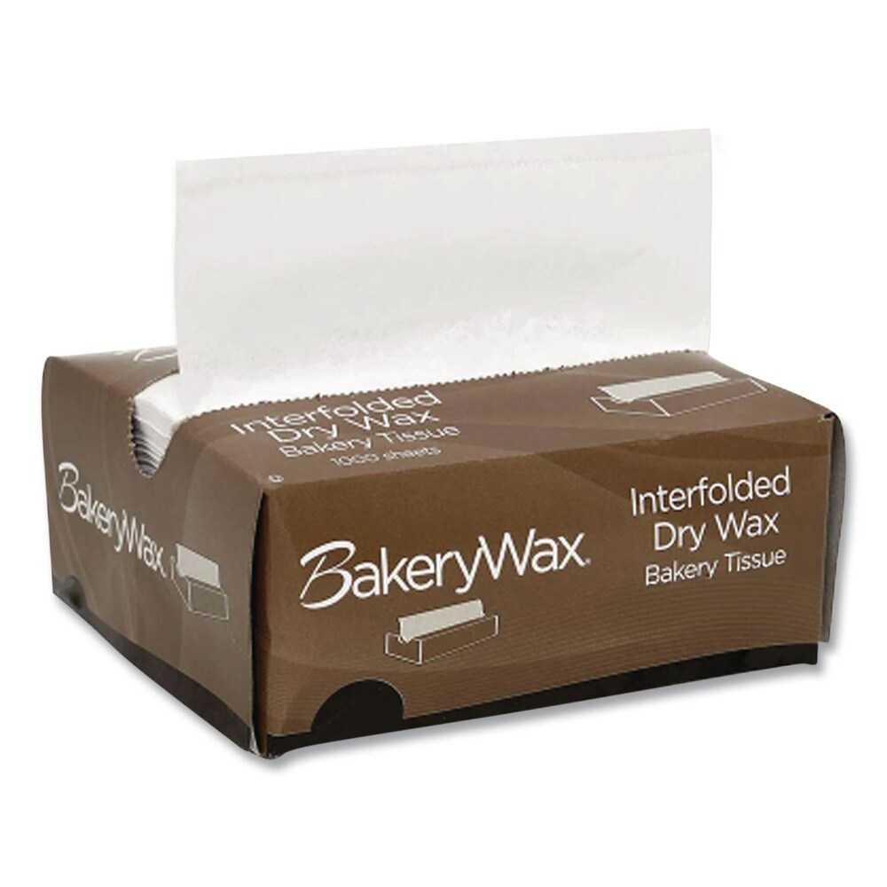 Bagcraft EcoCraft 6 in. x 10.75 in. Interfolded Dry Wax Bakery Tissue - White (1000/Box, 10 Boxes/Carton)