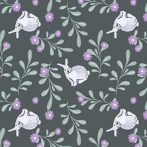 Fabric Studio E Green Bunnies Woodland Magic by the Quarter Yard 8003-66