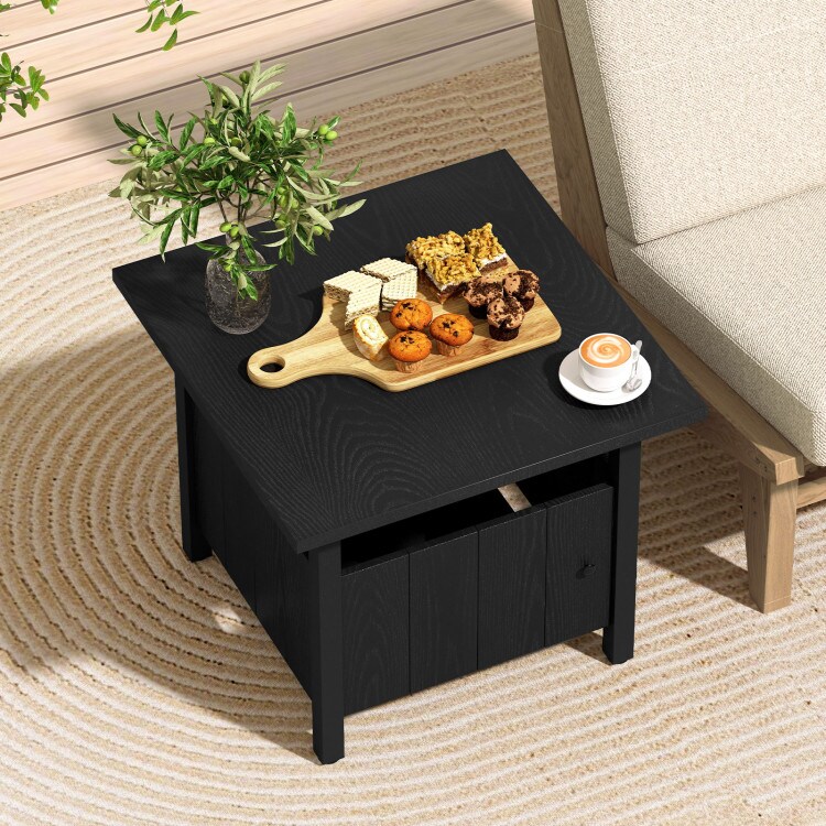 Outdoor Side Table with 1.89" Umbrella Hole Patio Table Base Stand