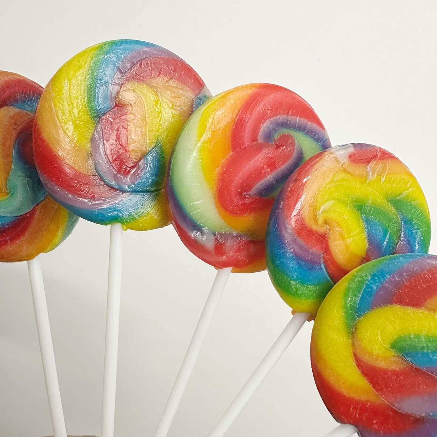 4E's Novelty 36-Pack Rainbow Swirl Lollipops – 1.75" Individually Wrapped Party Candy