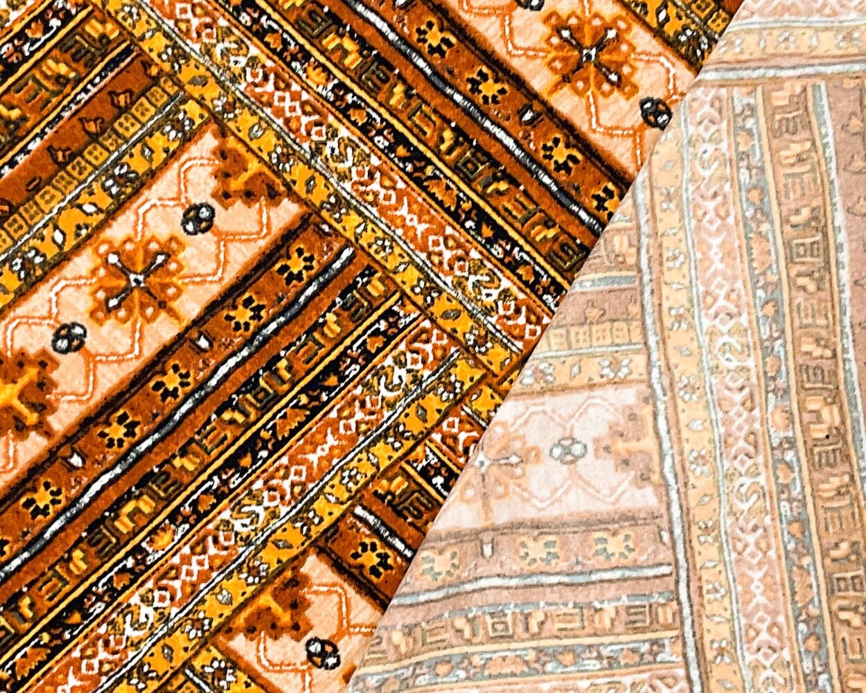 Brown-Multi Poly Stretch Spandex Aztec Print DB Jersey Knit Fabric By the Yard