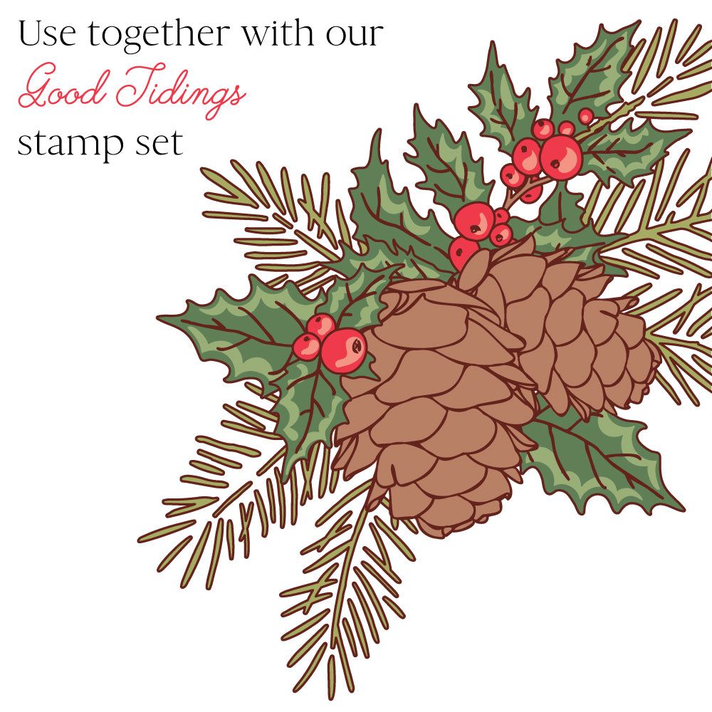 Good Tidings - Set Of 6 - A2 4.25"x5.5" Coordinating Stencils