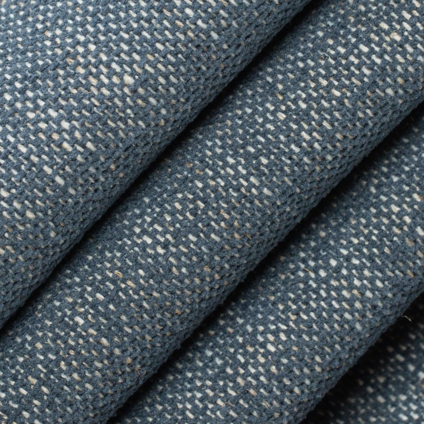 Blue Performance Grade Plain Solid Tweed Textures Upholstery Fabric by The Yard - SKU: Matilda Blue