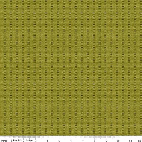 Fabric Riley Blake Olive Shadow Stripe Stitcher's Flannel by the Quarter Yard F15551-OLIVE