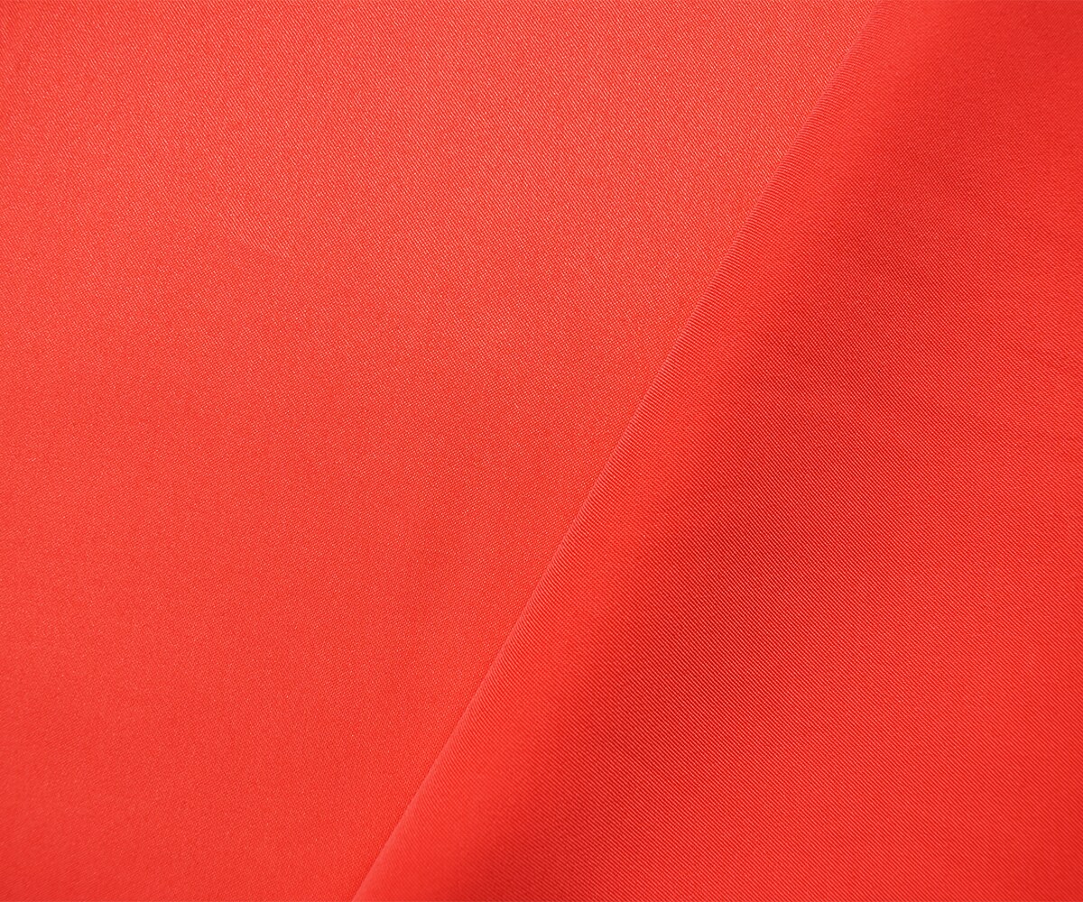 Red Orange Poly Stretch Spandex Lamour Solid Satin Woven Fabric By the Yard