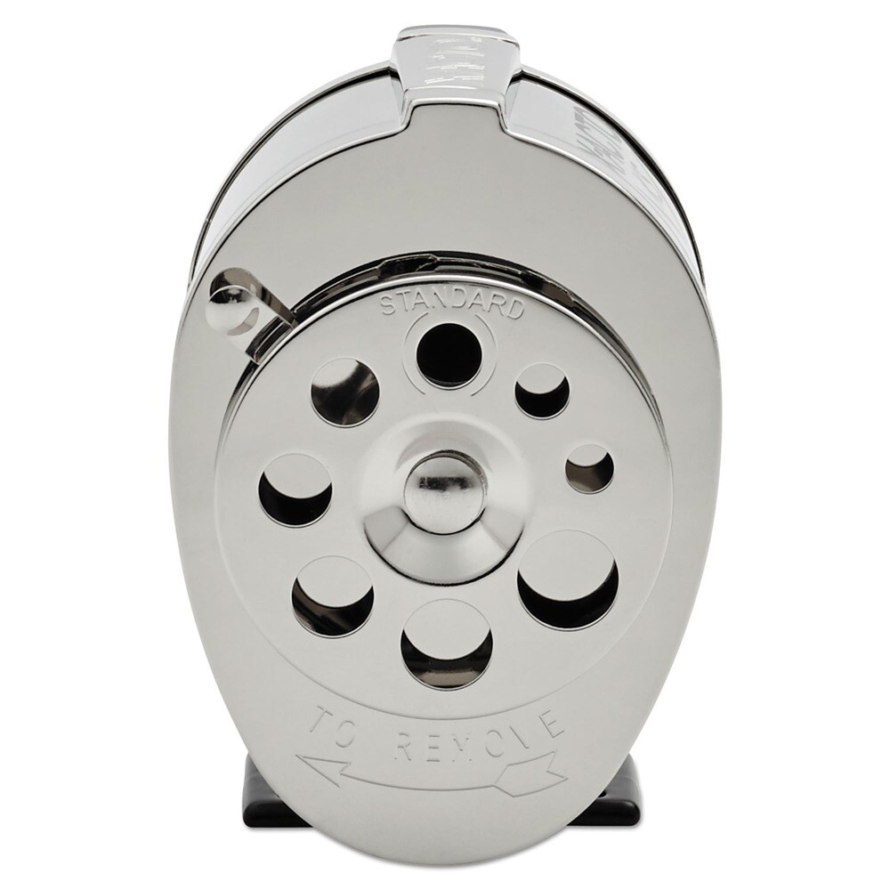 X-ACTO 2.75 in. x 4.75 in. x 4.25 in. KS Manual Table/Wall-Mount Design Classroom Pencil Sharpener - Black/Nickel