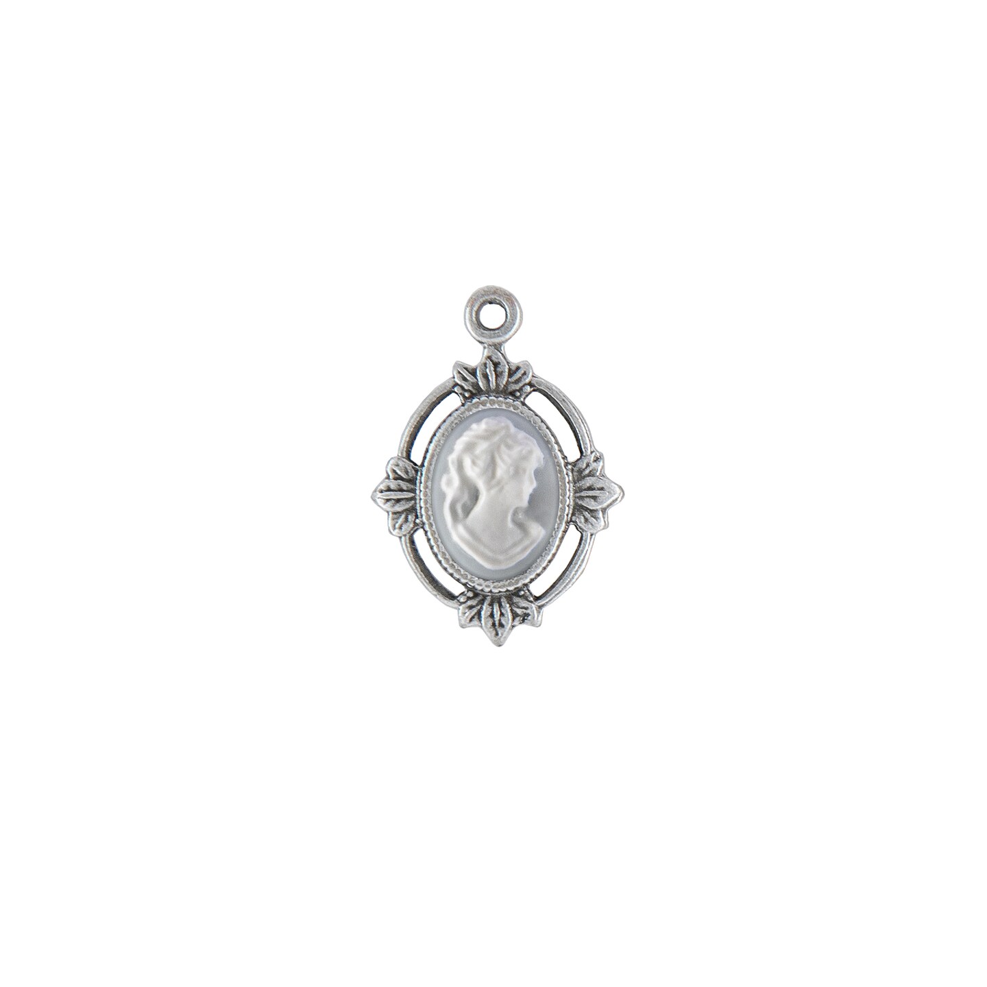 Antiqued Siler Plated Brass Very Small Frame - 8mm x 6mm - Frame for Cameo - Set of Four - XXX - *S-F51