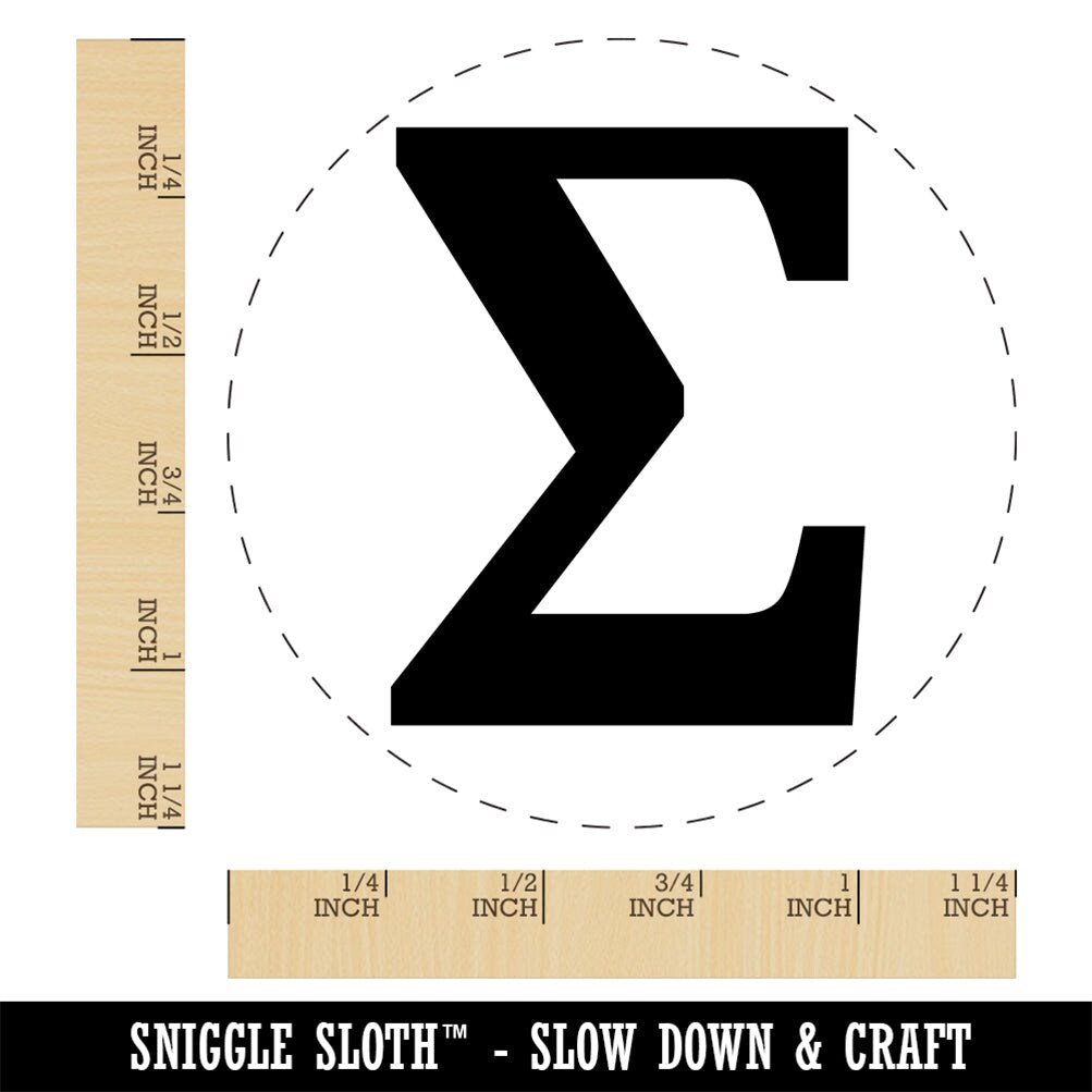 Summation Sigma Sum Math Symbol Rubber Stamp for Stamping Crafting Planners