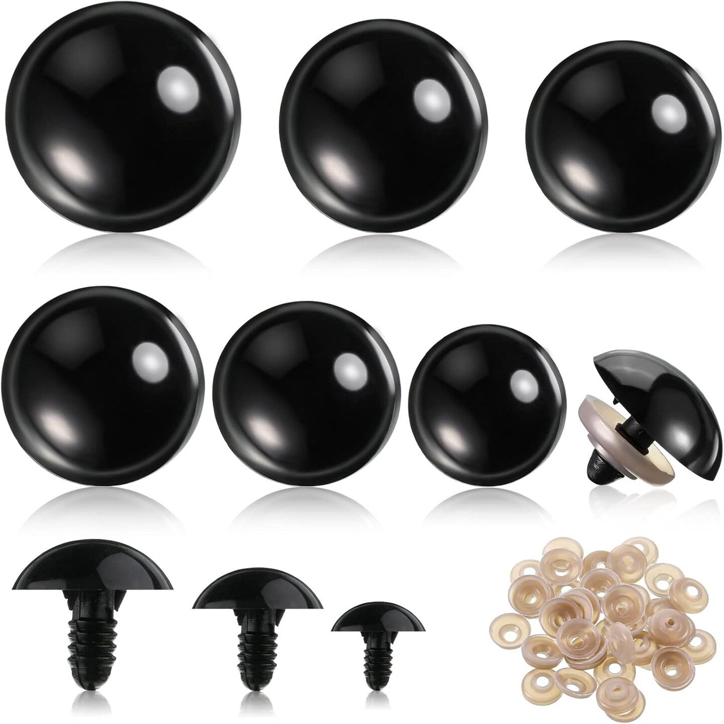 112 Pieces Safety Eyes Black Eyes for Crochet Michaels