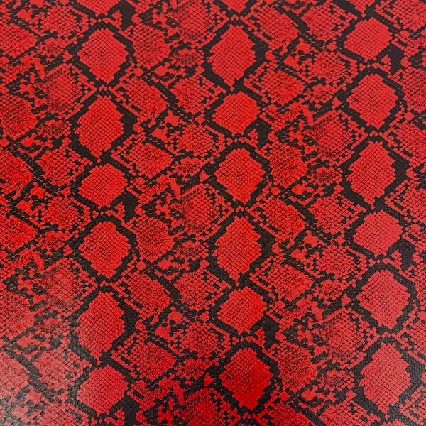 1 Yard Caicos Snake Skin Faux Leather Vinyl Fabric For Upholstery Handbags 54" Width