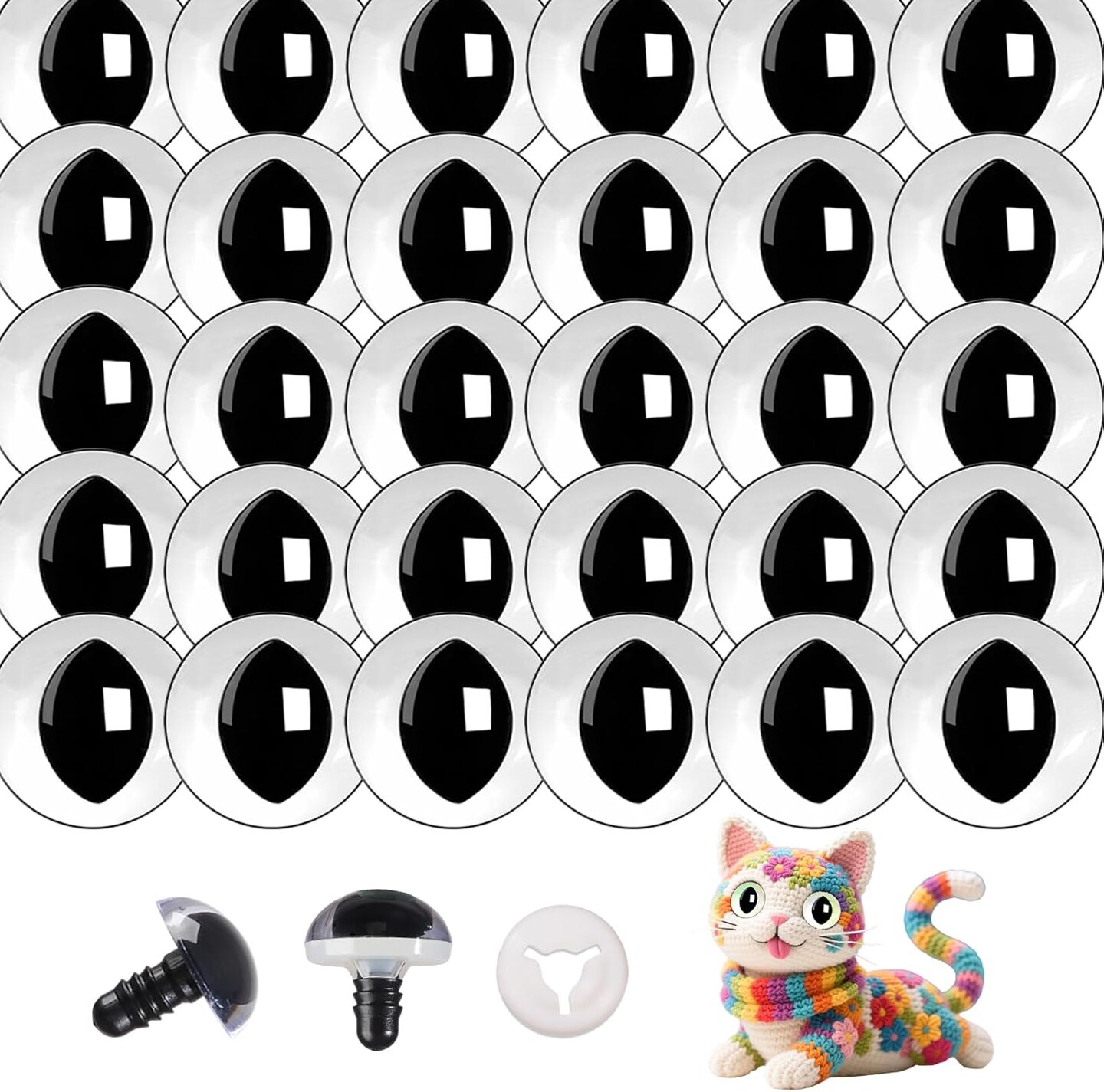 100pcs Clear Cat Safety Eyes - 20mm | Michaels