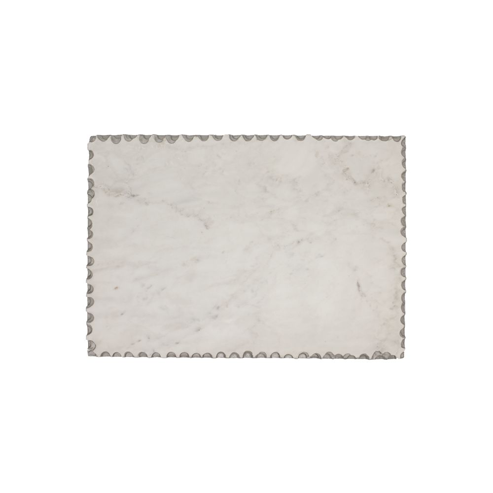 Marble Challah Board with Silver Polish
