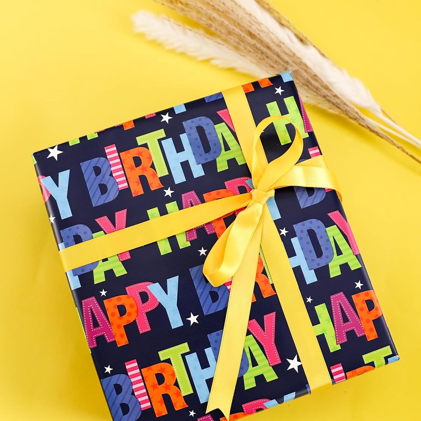 Birthday Wrapping Paper,Birthday Gift Wrapping Paper,Wrapping Paper Roll,Mini Roll-4 Roll-17 inch X 120