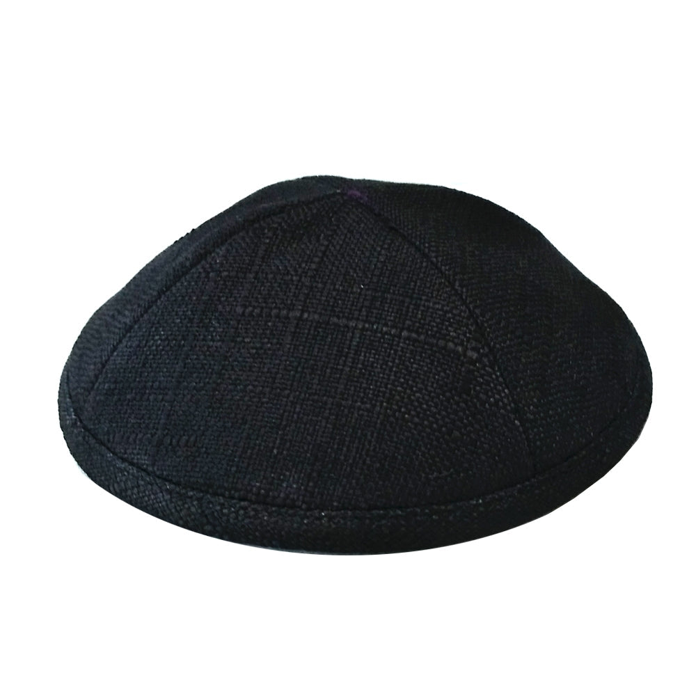 Kippah Black Burlap