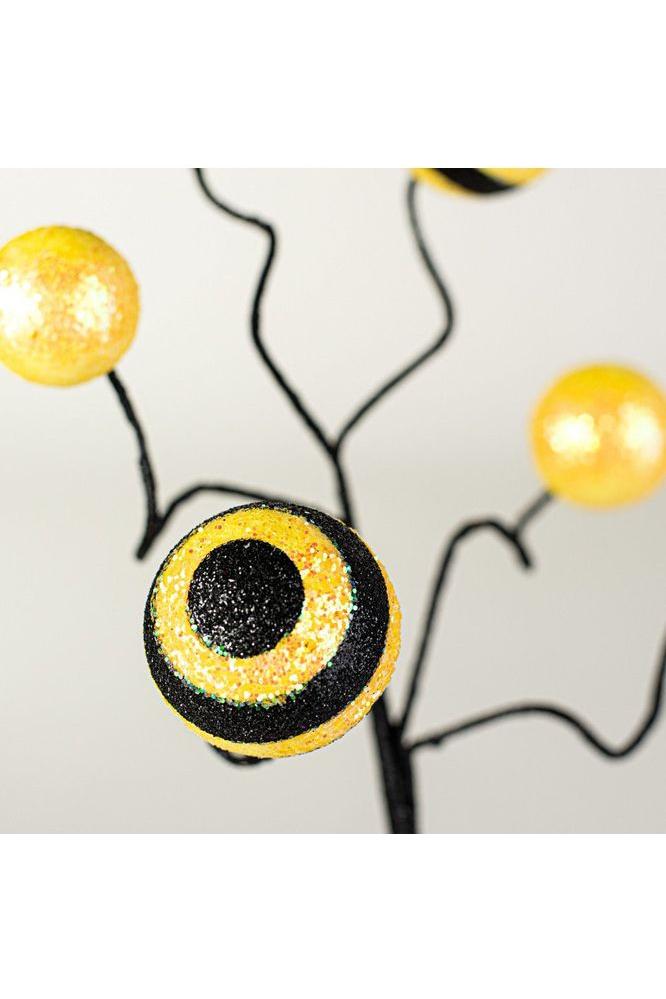 17&#x22; Glitter Ball Pick: Yellow &#x26; Black