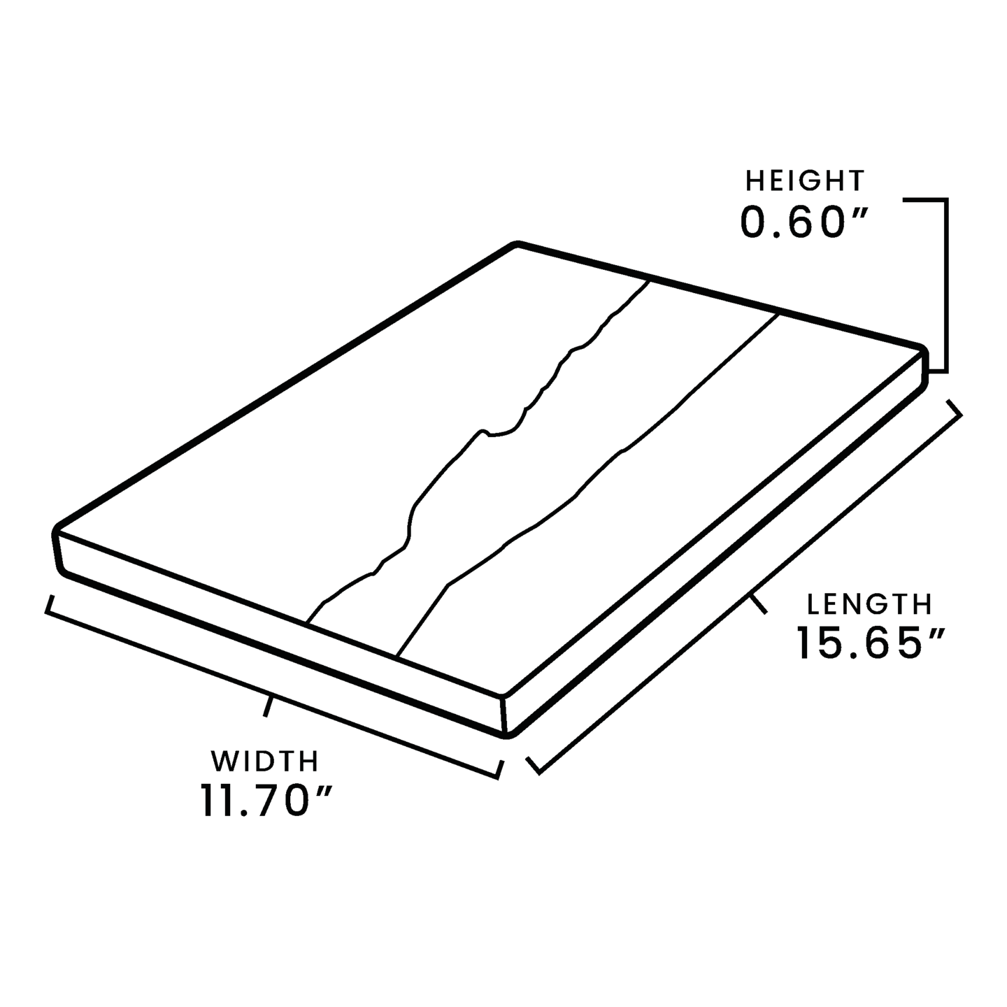 Makerflo Olive Wood Resin Cutting Board | Craft-Ready for DIY Gifts & Personalization (Laser Engraving, Epoxy, UV DTF, Vinyl)