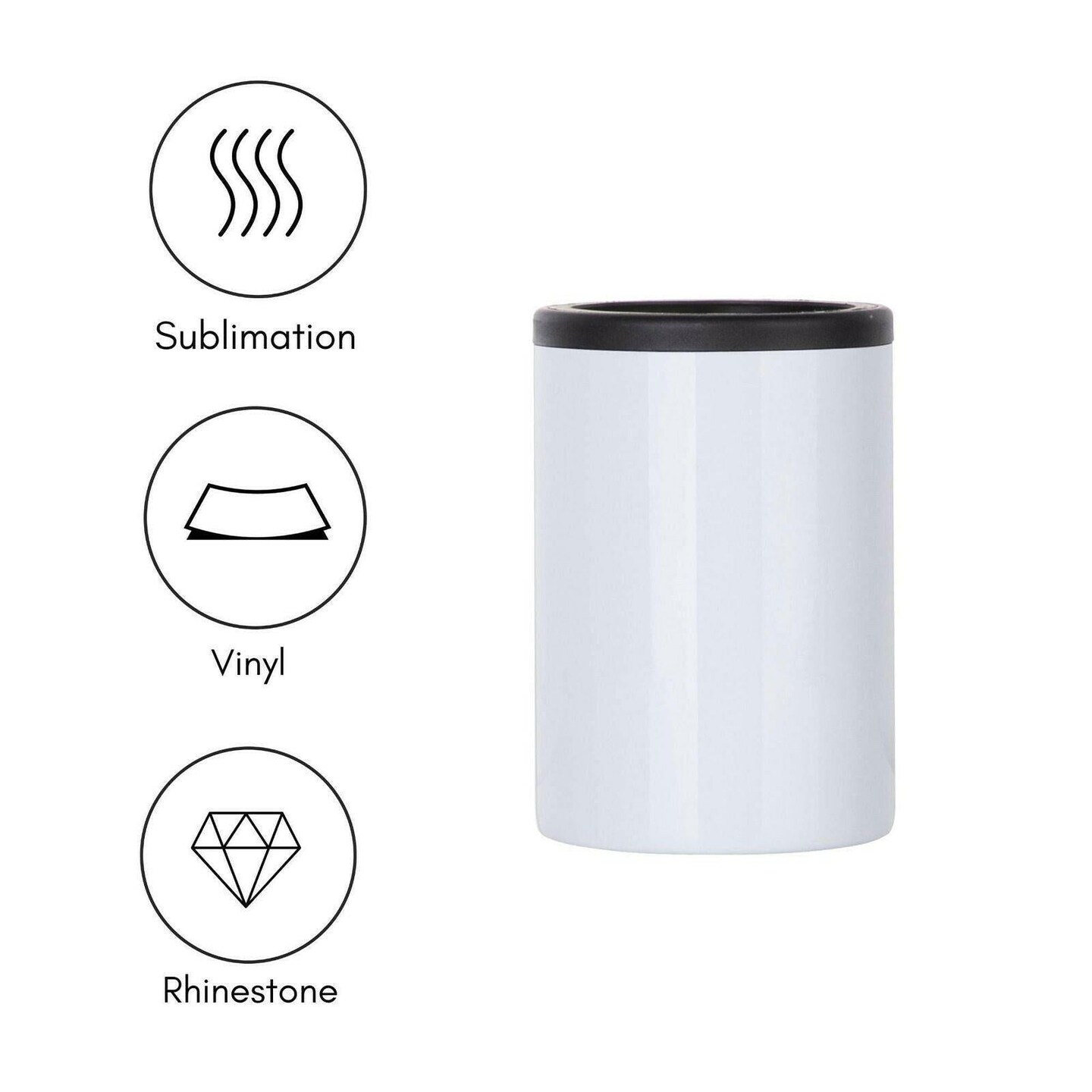 Craft Express 4 Pack 12oz 4-in-1 Stainless Steel Sublimation Can Coolers