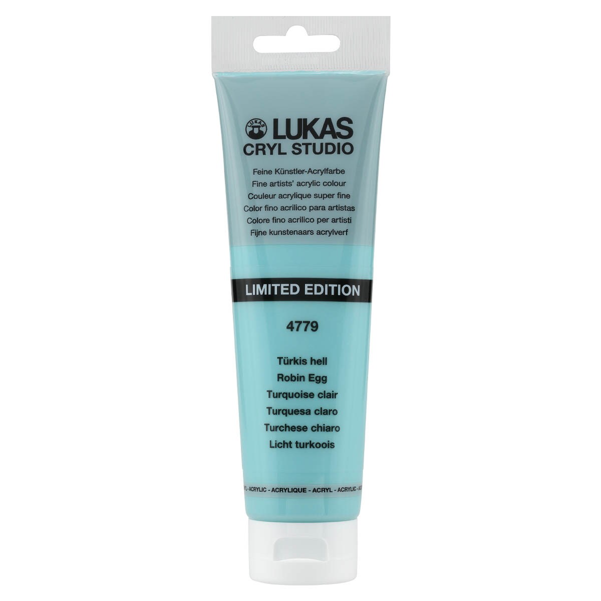 Lukas CRYL Studio Artist Acrylic Paint, Robin Egg, 125 ml Tube - High Pigment Acrylic Paints for Canvas Painting, Large Scale Works - Medium-Viscosity, Water-Mixable, Fast Drying