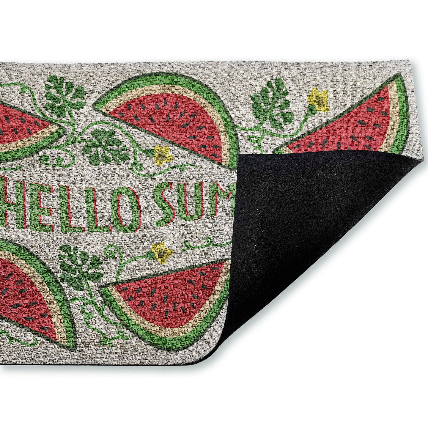 Stupell Industries Hello Summer Watermelon Outdoor Door Mat, design by Darlene Seale, 18"x30"