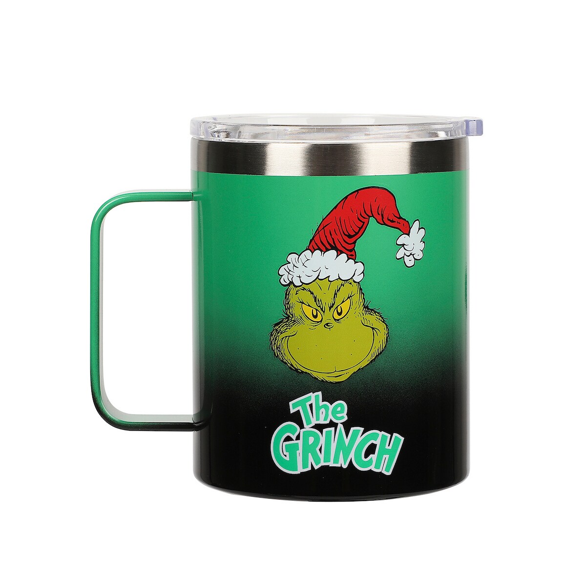 The Grinch Face 14 Oz. Vacuum Sealed Stainless Steel Coffee Mug