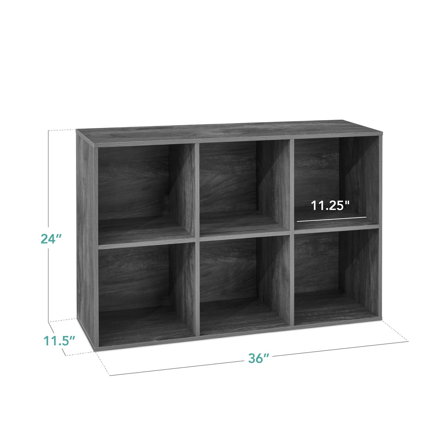 Best Choice Products 6-Cube Bookshelf, 11in Display Storage System, Organizer w/ Removable Back Panels