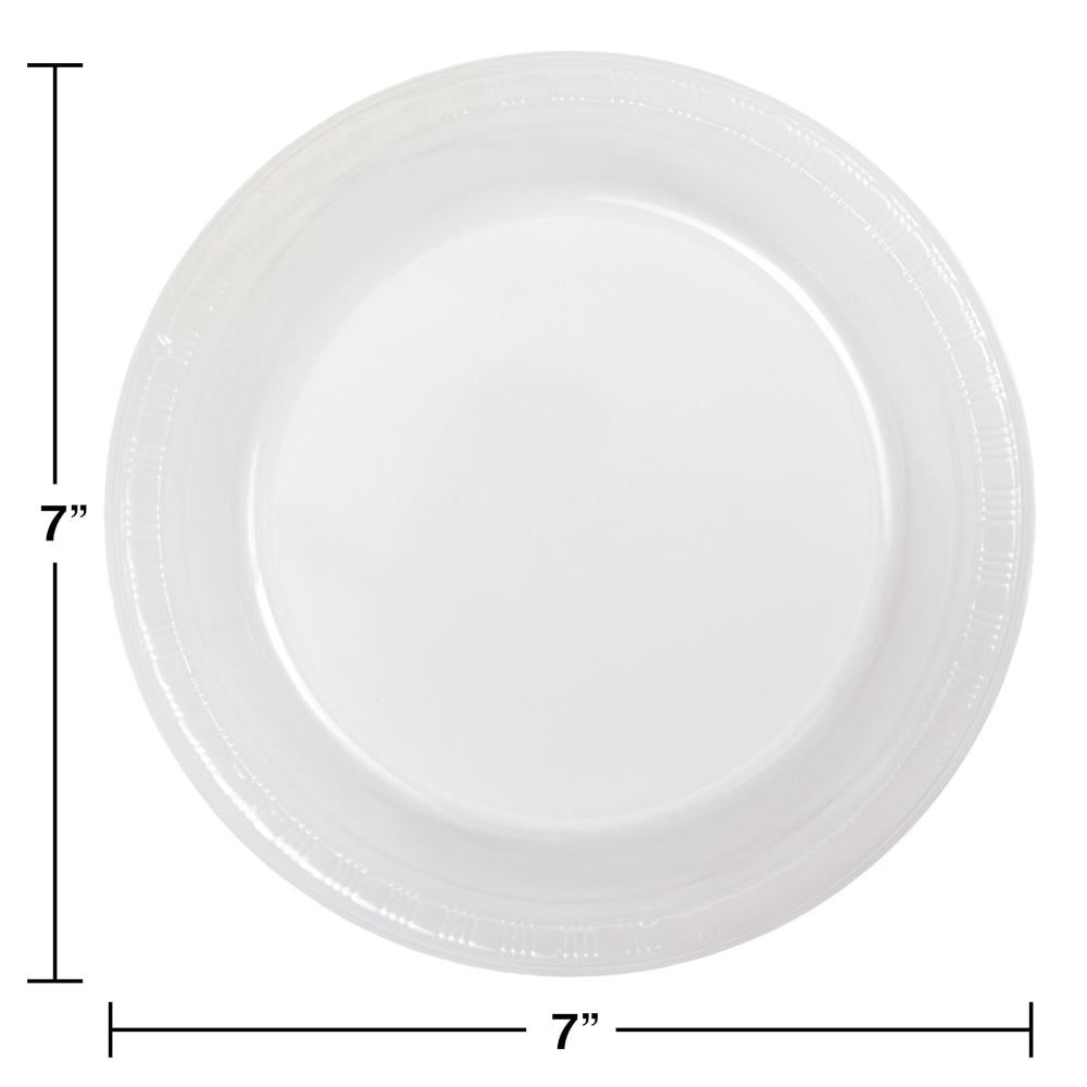 240 pc Bulk Clear Plastic Paper 6.75 inch Dessert Plates