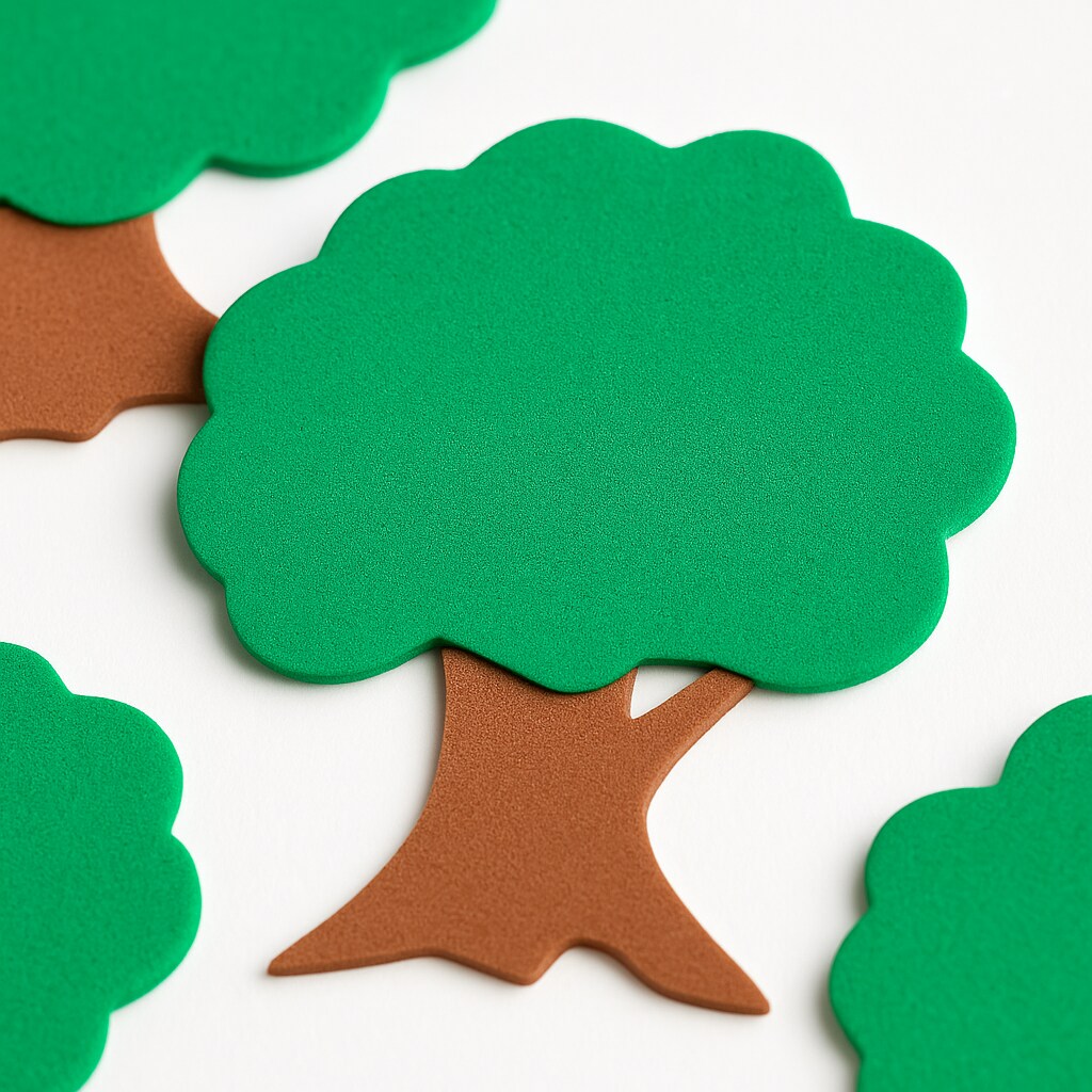 DIY Foam Trees Craft Kit – 20 Sets, 2.75" Mini Foam Trees for Holiday, Classroom, and Art Projects