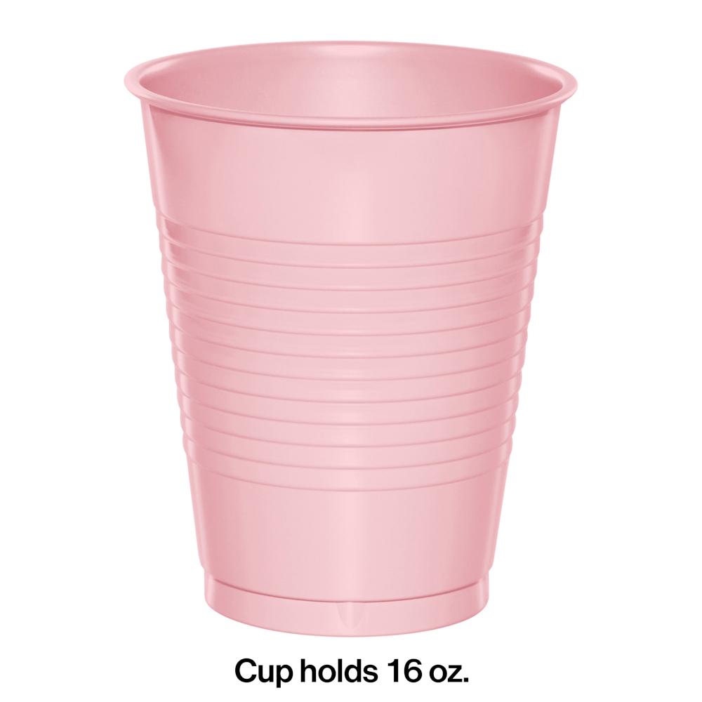 Classic Pink Plastic Cups (20/Pkg)