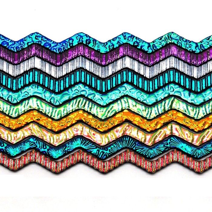 CBS Dichroic Glass Wavy Firestrips Taste of Texture 6mm 90 COE