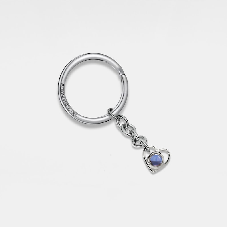 PERIMADE Heart Photo Projection Keychain • Personalized Picture