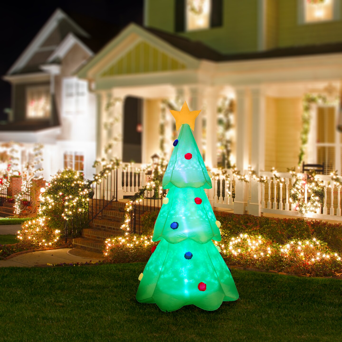 9FT Lighted Inflatable Christmas Tree Decor