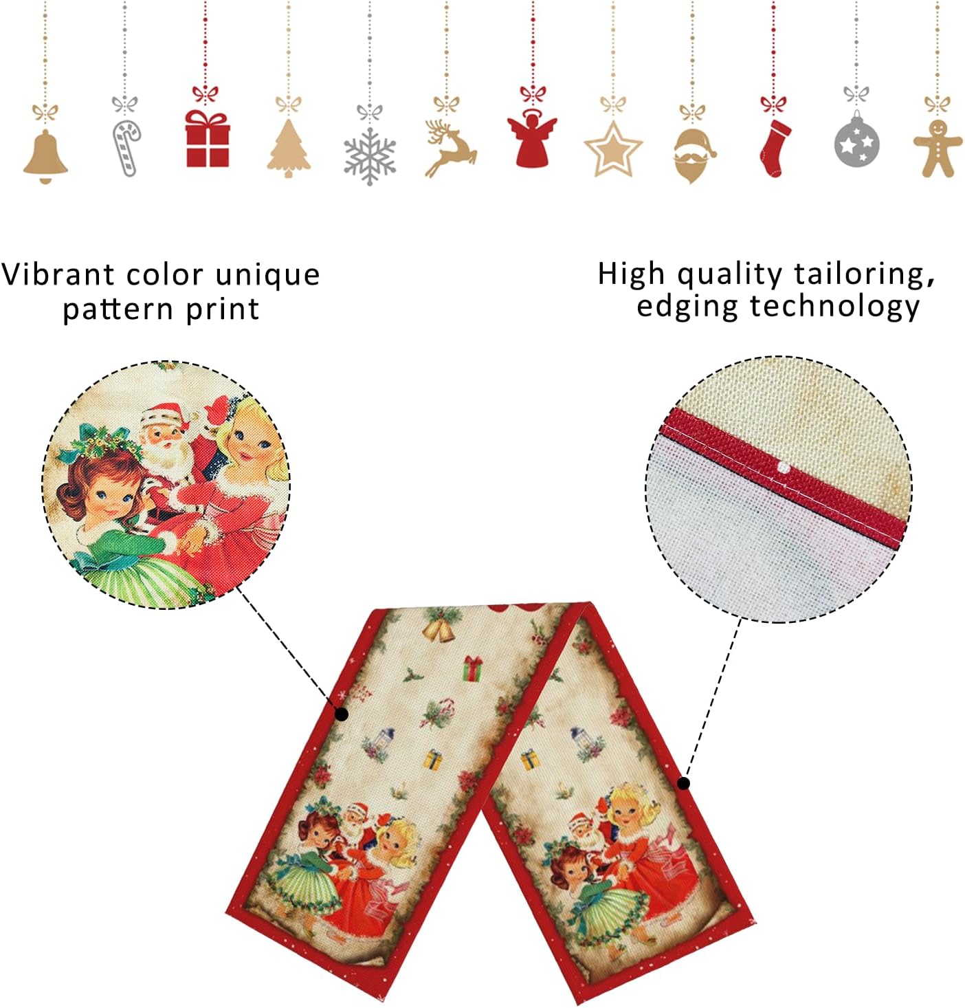Vintage Christmas Table Runner Christmas Decorations