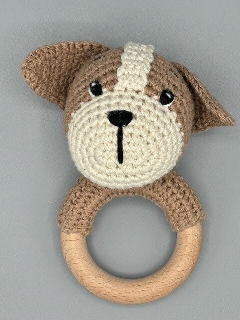 Hand Crocheted Baby Puppy Rattle MakerPlace by Michaels