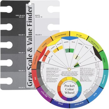 Color Wheel Pocket Guide with Gray Scale Value Finder &#x2013; for both the amateur and professional artists