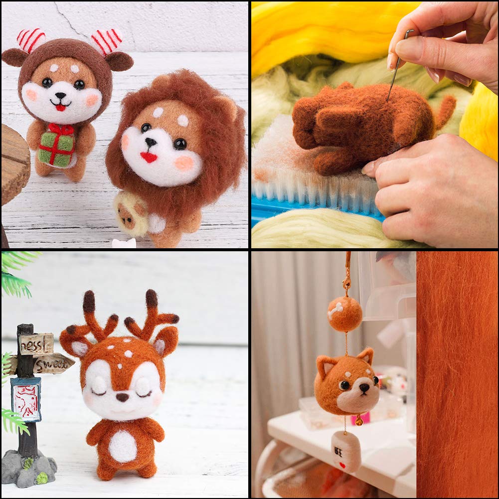 Wool Roving Bulk - 8.82oz Super Wool Chunky Yarn, Wool Roving Top for Needle Felting, Soft Felting Wool Supplies for Hand Spinning, Felting, Blending, Weaving and DIY Craft