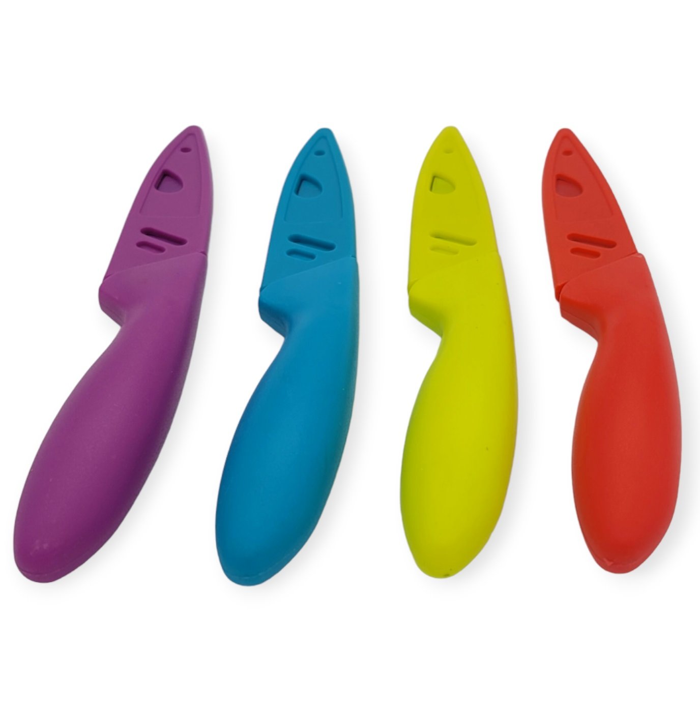 Handy Housewares 4pc Colorful Paring Knife Set with Sheath Covers