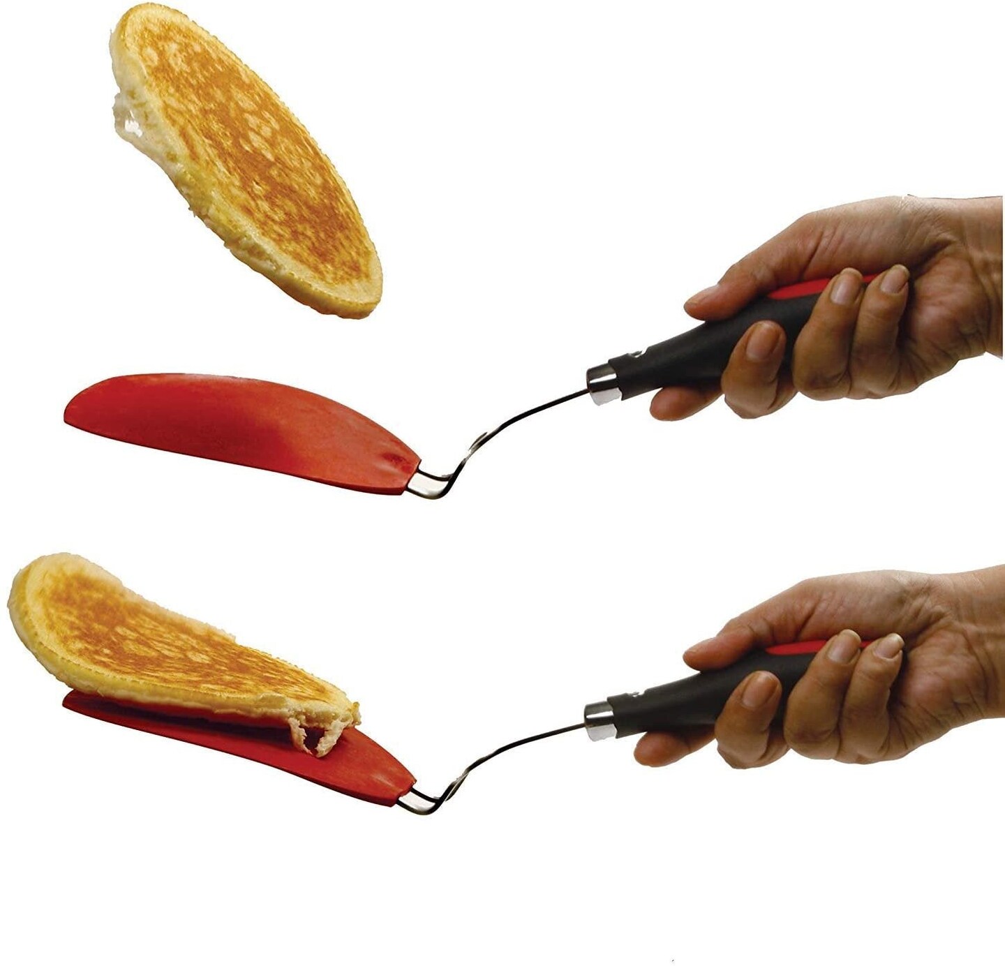 Norpro Grip-EZ Flexible Pancake Spatula with Silicone Round Pancake / Egg Rings Combo
