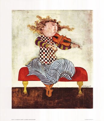 Framed Art Le Violon de Juliette by Graciela Rodo Boulanger 29 3/4 x 25 1/4